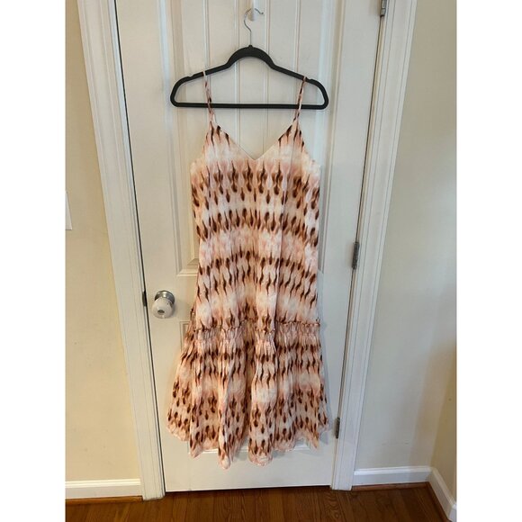 A.L.C. Tie -Dye Colette Cotton Blend Sundress Midi Dress Pink Mojave Sz 8 NWT - Picture 4 of 8